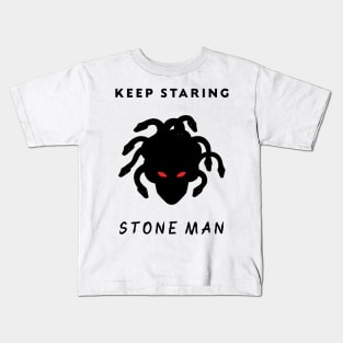 Greek Mythology Gorgon Stone Man Kids T-Shirt